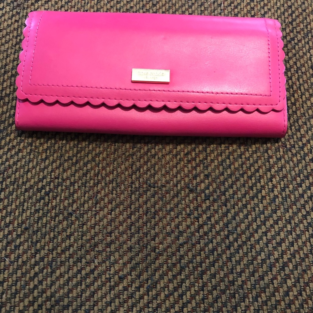 Kate Spade hot pink leather wallet